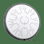 Oceľový bubon s oceľovými jazýčkami, uhlíková oceľ, 15 tónov, 36 cm – C dur – 11 farieb